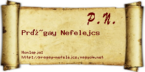 Prágay Nefelejcs névjegykártya